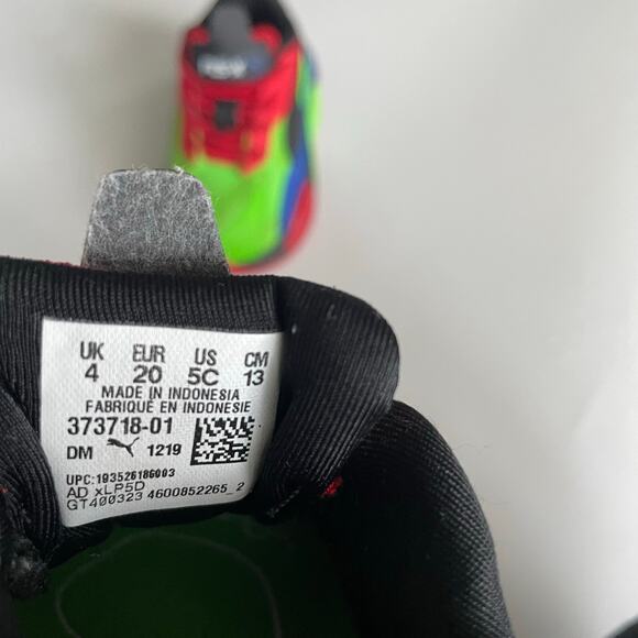 Puma RS-X3 Tailored AC Toddler Sneakers 5C “Red / Green / Black” Style 373718-01 - Picture 3 of 7